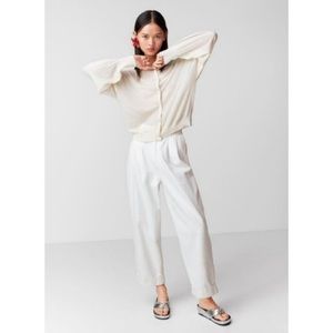ZARA OFF WHITE RELAXED FIT JEANS